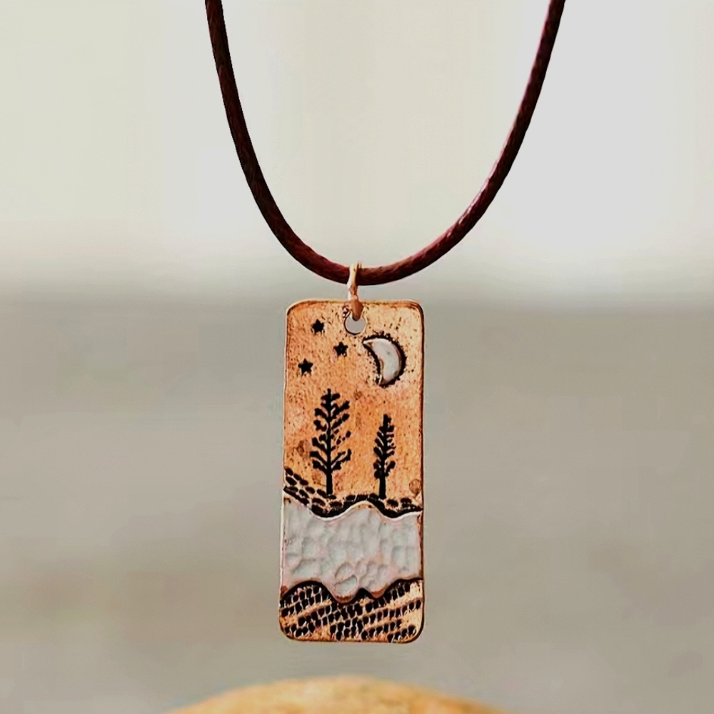 Rose Gold Tree Pendant Necklace